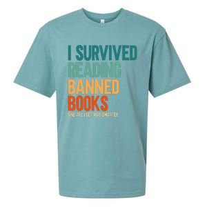 I Survived Reading Banned Books Book Lover Bookaholic Sueded Cloud Jersey T-Shirt