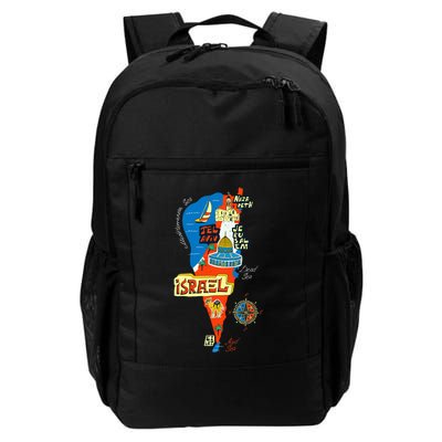Israel Cartoon Map Daily Commute Backpack