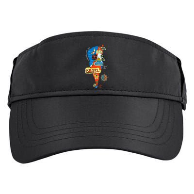 Israel Cartoon Map Adult Drive Performance Visor