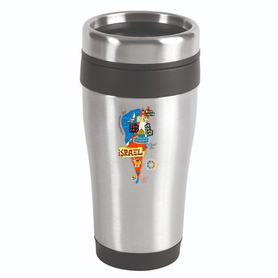 Israel Cartoon Map 16oz Travel Tumbler