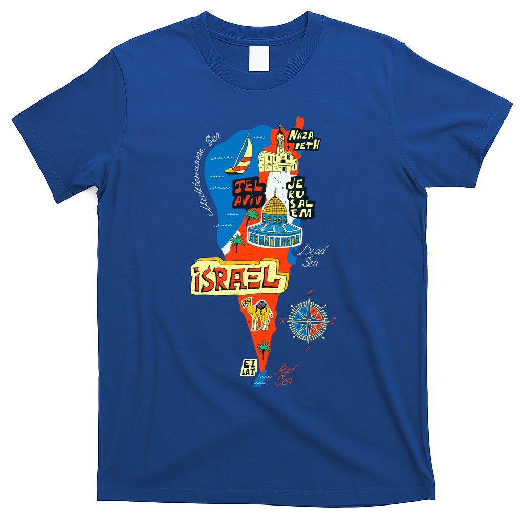 Israel Cartoon Map T-Shirt