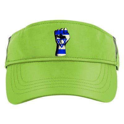 Israel Flag Fist Adult Drive Performance Visor