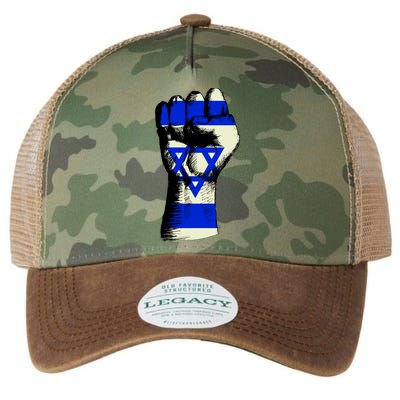 Israel Flag Fist Legacy Tie Dye Trucker Hat