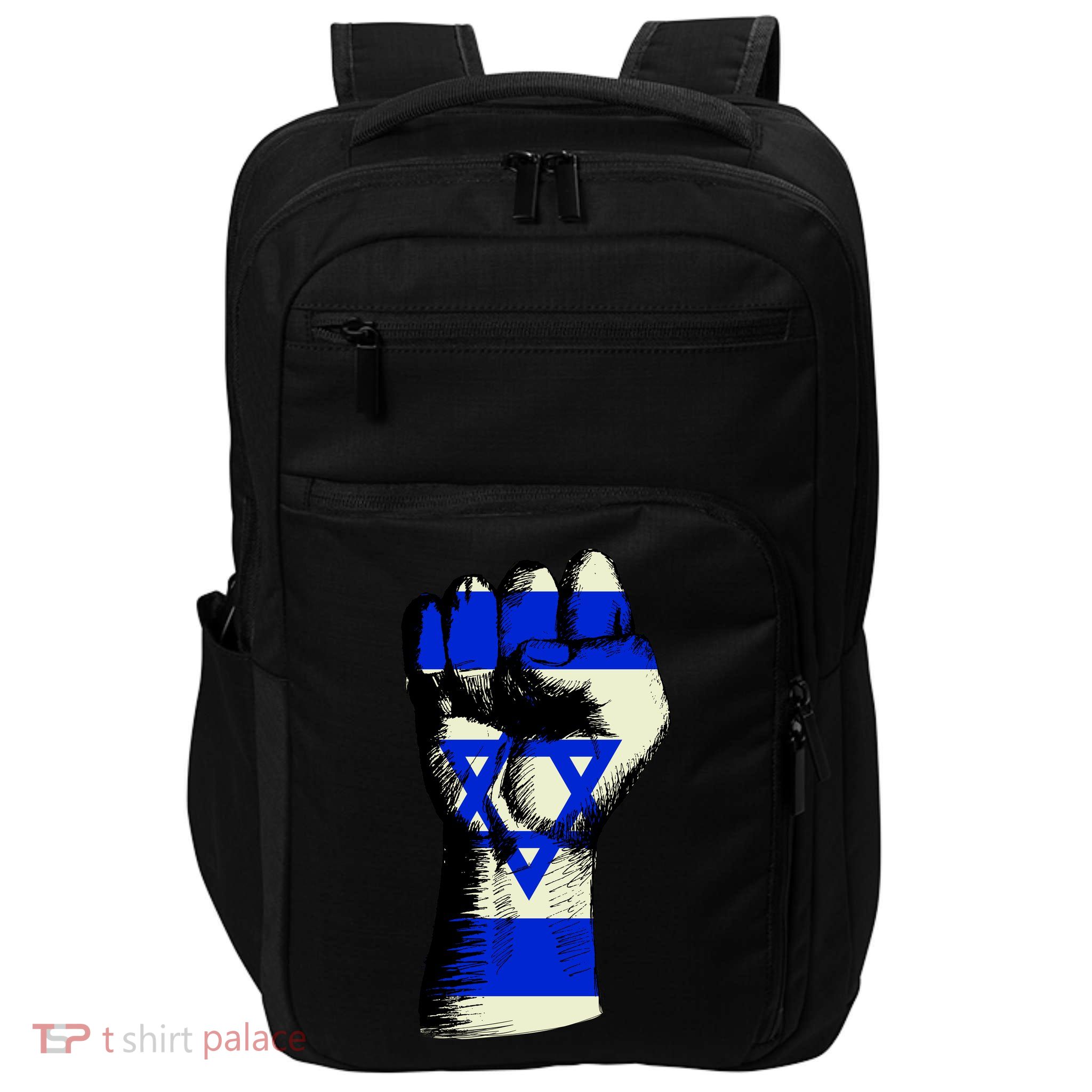 Israel Flag Fist Impact Tech Backpack