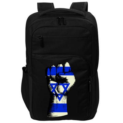 Israel Flag Fist Impact Tech Backpack