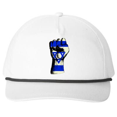 Israel Flag Fist Snapback Five-Panel Rope Hat