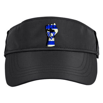 Israel Flag Fist Adult Drive Performance Visor