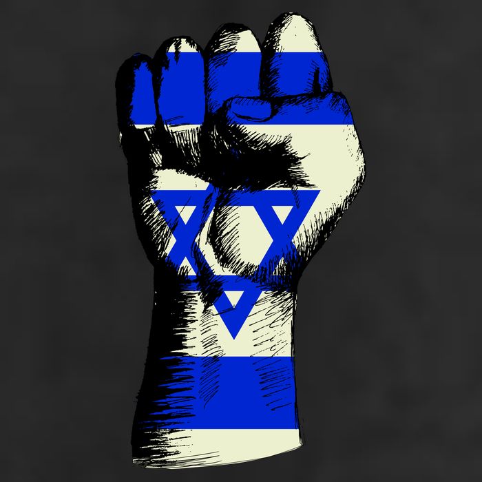 Israel Flag Fist 11oz C Handle Ceramic Mug