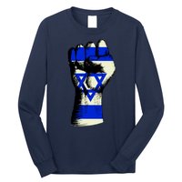 Israel Flag Fist Long Sleeve Shirt