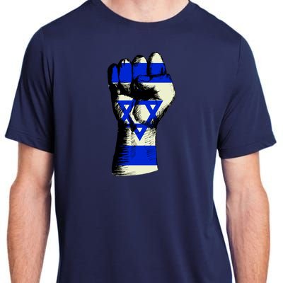 Israel Flag Fist Adult ChromaSoft Performance T-Shirt