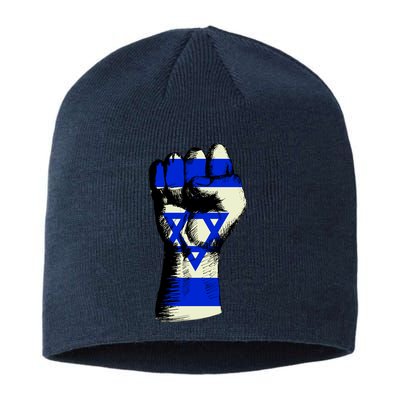 Israel Flag Fist Sustainable Beanie