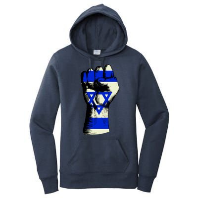 Israel Flag Fist Women's Pullover Hoodie