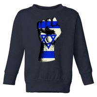 Israel Flag Fist Toddler Sweatshirt