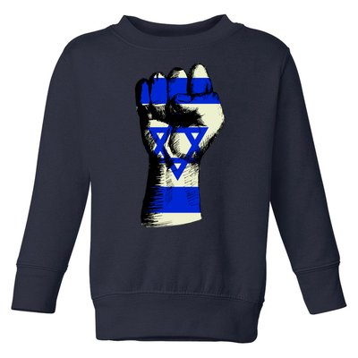 Israel Flag Fist Toddler Sweatshirt