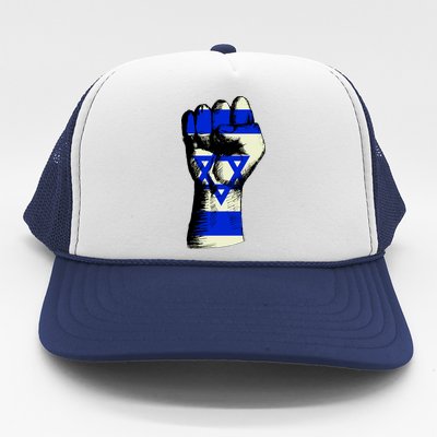 Israel Flag Fist Trucker Hat