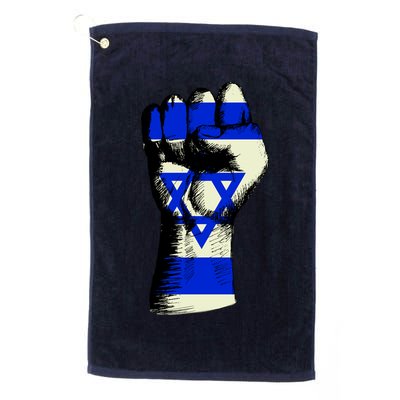 Israel Flag Fist Golf Towel