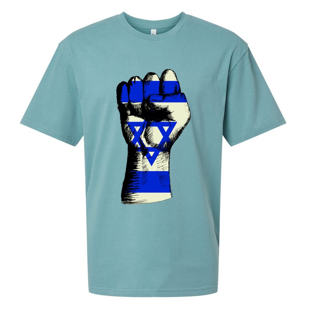 Israel Flag Fist Sueded Cloud Jersey T-Shirt