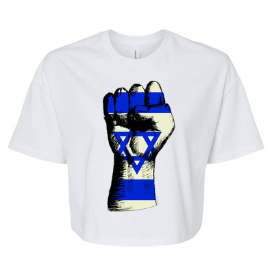 Israel Flag Fist Bella+Canvas Jersey Crop Tee