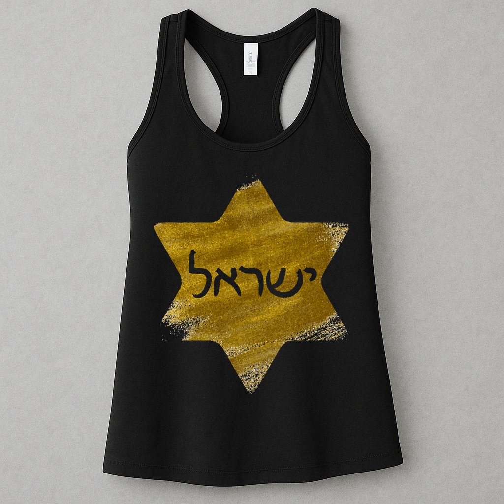 Israel Gold Abstract Womens Tank Top
