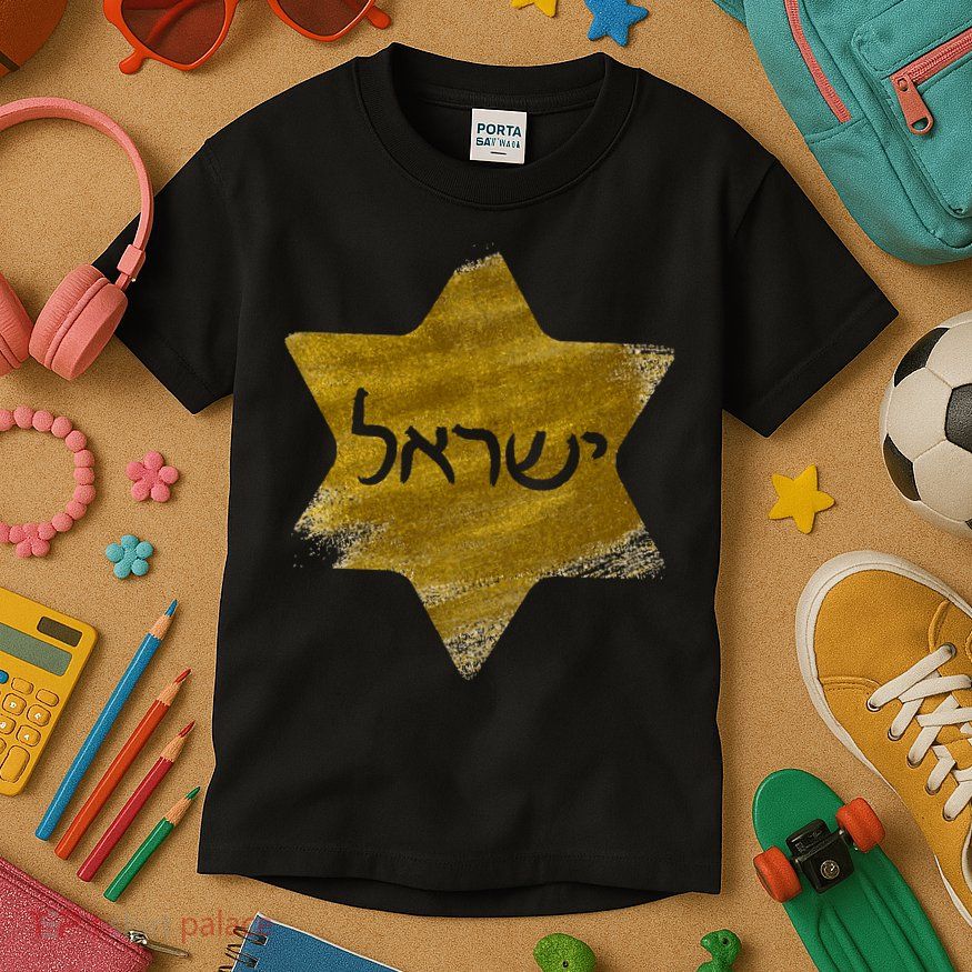 Israel Gold Abstract Kids T-Shirt