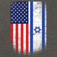 Israel Jewish American Flag Cotton Canvas Backpack