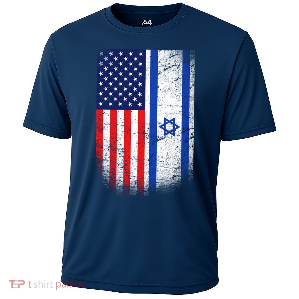 Israel Jewish American Flag Performance Shirt