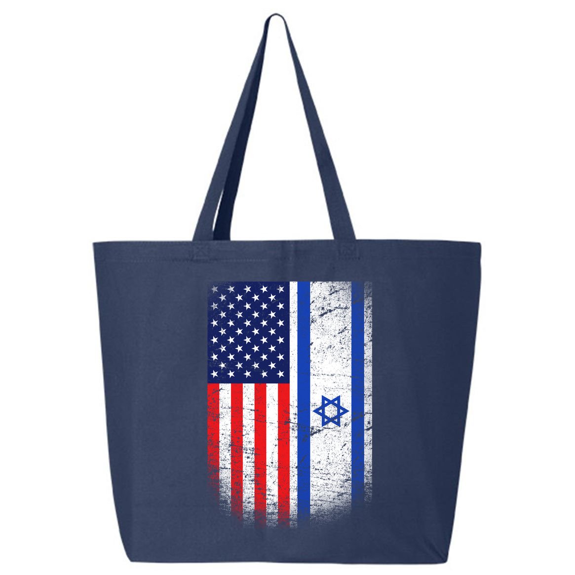 Israel Jewish American Flag 25L Jumbo Tote