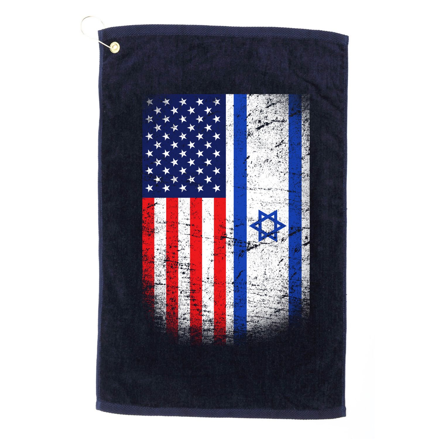 Israel Jewish American Flag Golf Towel