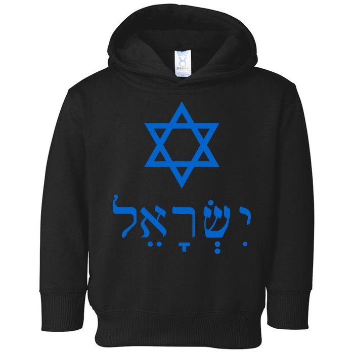 Israel Star Of David In Hebrew Toddler Hoodie