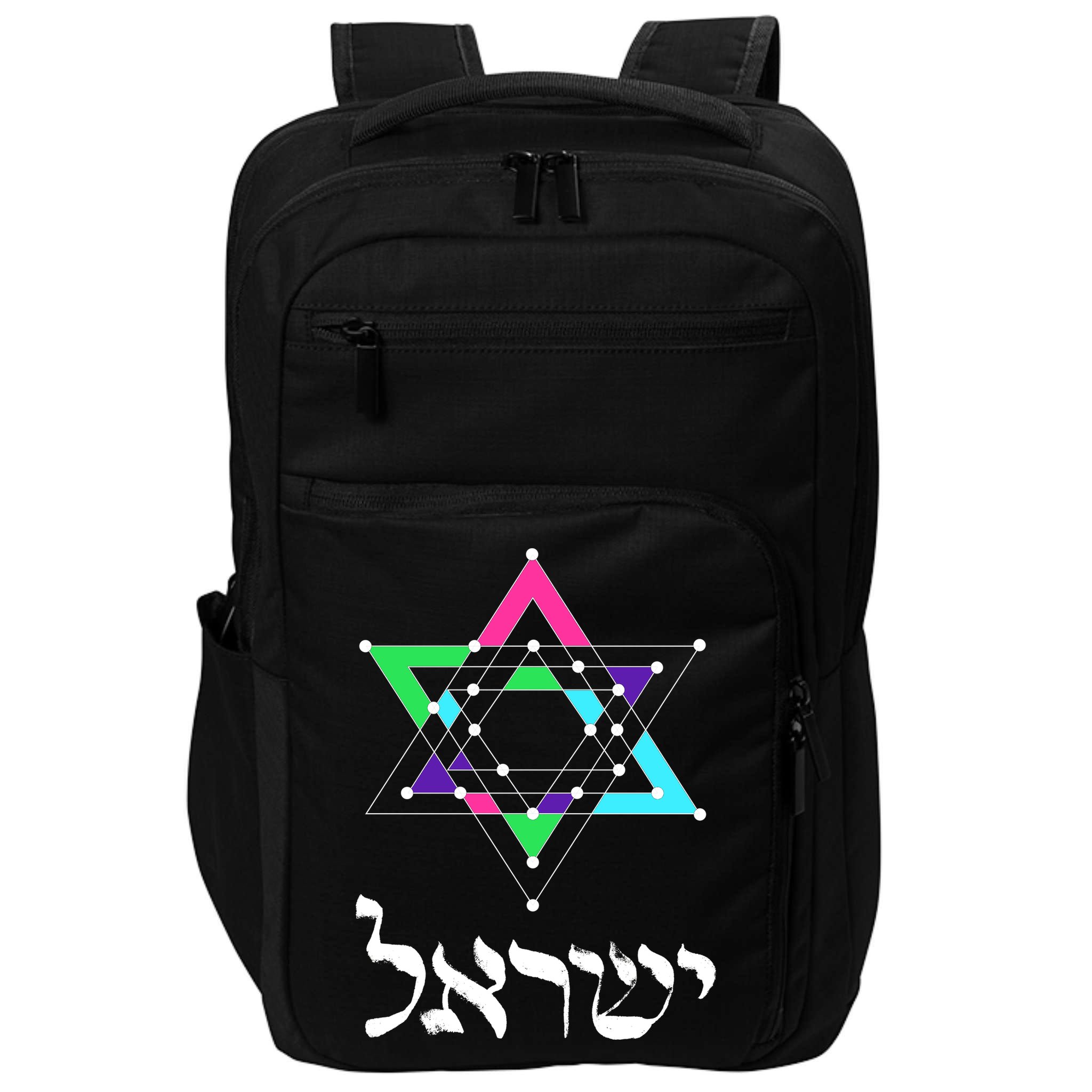 Israel Star Of David Sacred Geometry Impact Tech Backpack