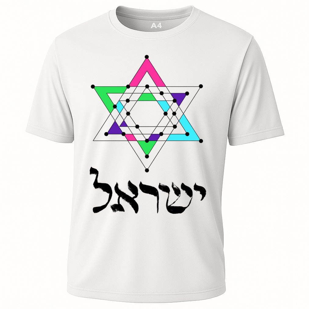 Israel Star Of David Sacred Geometry Cooling Performance Crew T-Shirt