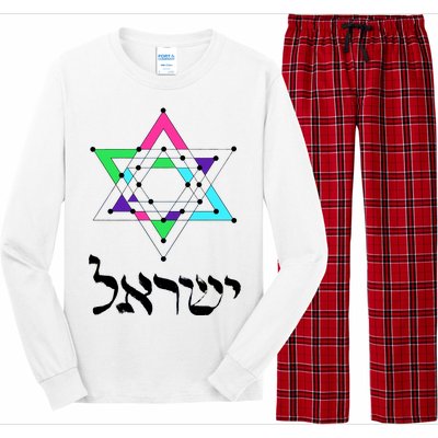 Israel Star Of David Sacred Geometry Long Sleeve Pajama Set