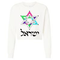 Israel Star Of David Sacred Geometry Cropped Pullover Crew