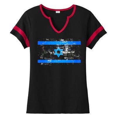 Israel Vintage Flag Ladies Halftime Notch Neck Tee