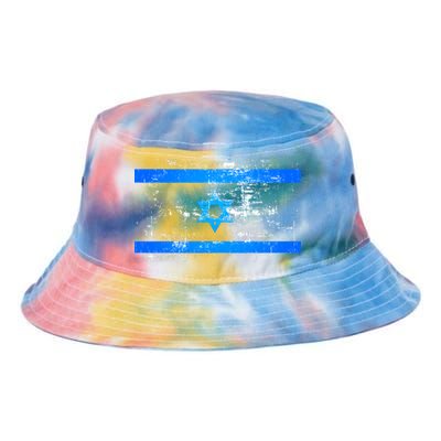 Israel Vintage Flag Tie Dye Newport Bucket Hat