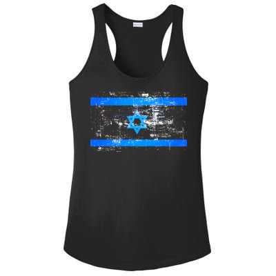 Israel Vintage Flag Ladies PosiCharge Competitor Racerback Tank