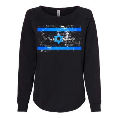 Israel Vintage Flag Womens California Wash Sweatshirt