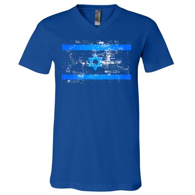 Israel Vintage Flag V-Neck T-Shirt