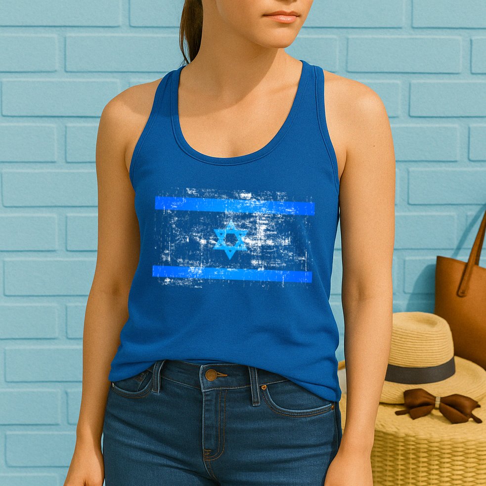 Israel Vintage Flag Womens Tank Top