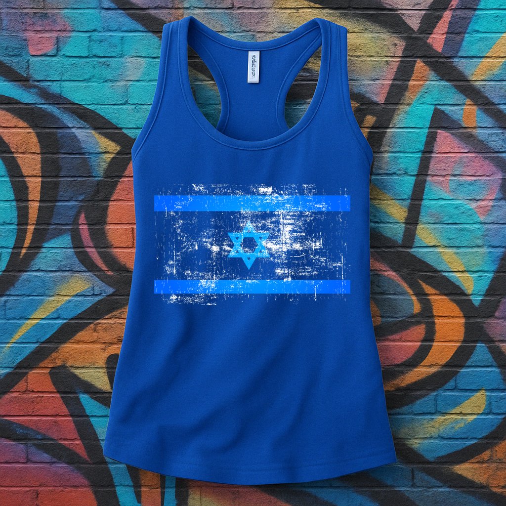 Israel Vintage Flag Womens Tank Top