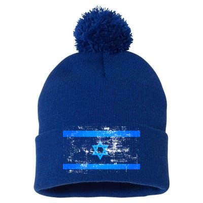 Israel Vintage Flag Pom Pom 12in Knit Beanie