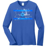 Israel Vintage Flag Ladies Long Sleeve Shirt