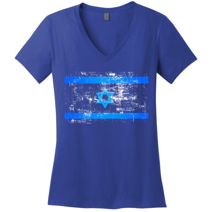 Israel Vintage Flag Women's V-Neck T-Shirt