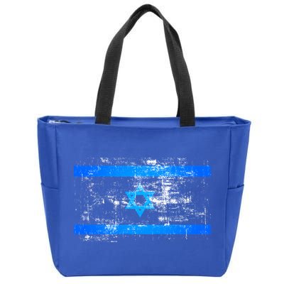 Israel Vintage Flag Zip Tote Bag