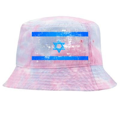 Israel Vintage Flag Tie-Dyed Bucket Hat