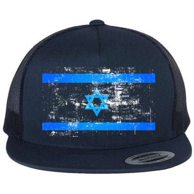 Israel Vintage Flag Flat Bill Trucker Hat