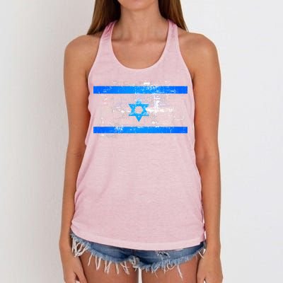 Israel Vintage Flag Women's Knotted Racerback Tank