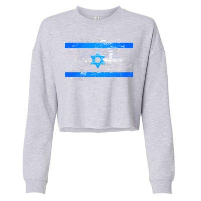 Israel Vintage Flag Cropped Pullover Crew