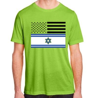 Israeli American Flag Adult ChromaSoft Performance T-Shirt