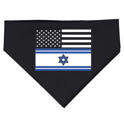 Israeli American Flag USA-Made Doggie Bandana